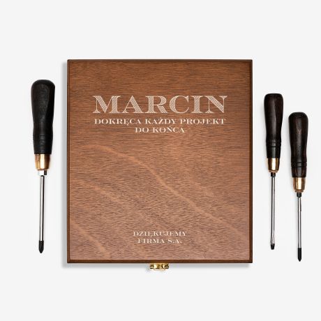 Zestaw narz�dzi w eleganckim pude�ku PREZENT DLA KIEROWNIKA prezent dla majstra prezent dla kolegi z pracy