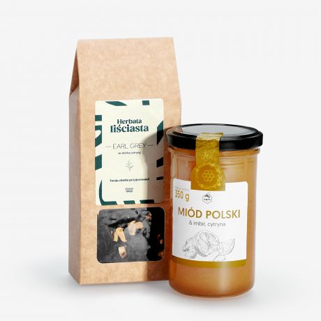 Zestaw prezentowy DLA BABCI I DZIADKA herbata i mi�d
