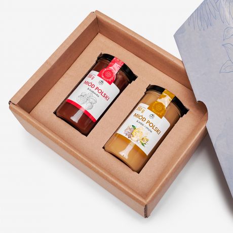 Zestaw prezentowy DLA BABCI I DZIADKA miody smakowe