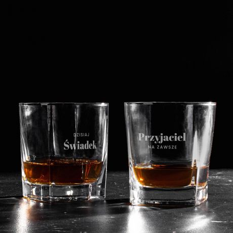 Zestaw prezentowy DLA WIADKA karafka ze szklankami do whisky