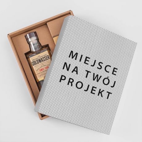 Zestaw prezentowy likier i czekolada TWJ PROJEKT zestaw prezentowy z alkoholem prezent na urodziny alkohol na prezent