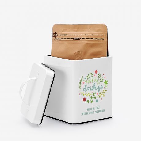 Zestaw prezentowy NA PODZIKOWANIE kawa i personalizowana puszka
