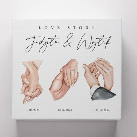 Box z winem na lub LOVE STORY