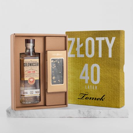 Likier i czekolada ZOTY zestaw prezentowy na 40 urodziny prezent na 40 urodziny