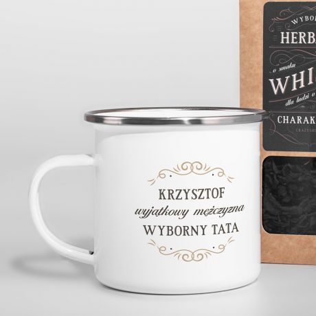 Personalizowany ZESTAW DLA TATY kubek i herbata Whisky
