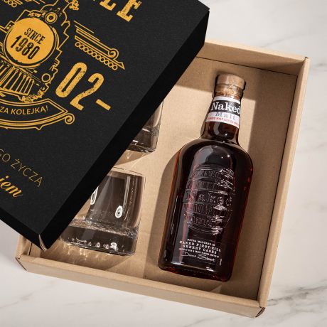 Zestaw prezentowy z whisky PREZENT DLA KOLEJARZA
