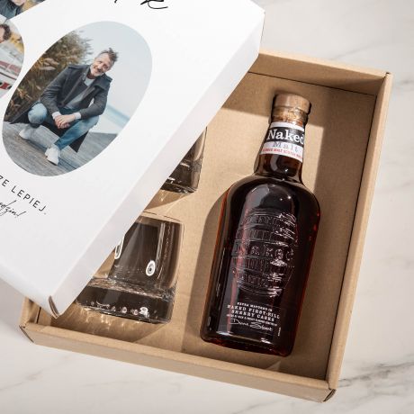 Whisky ze szklankami ZESTAW PREZENTOWY NA 60 URODZINY