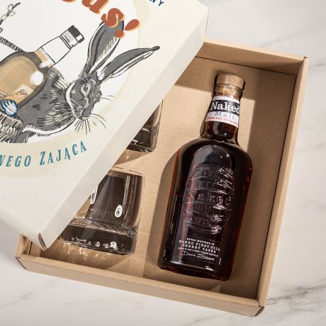 Zestaw prezentowy z whisky PREZENT OD WIELKANOCNEGO ZAJCZKA