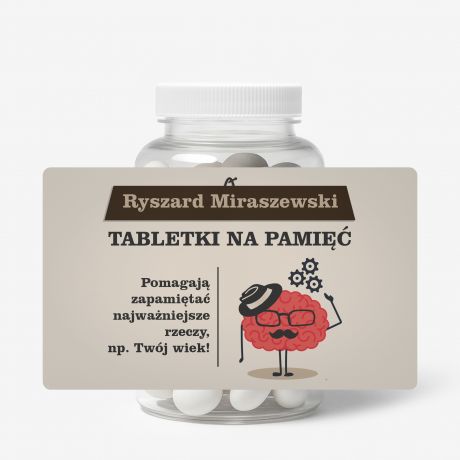 Zestaw prezentowy: mitwki + etykieta do naklejenia PRZYPOMNIJ SOBIE zabawny prezent prezent dla emeryta