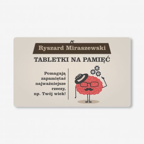 Zestaw prezentowy: mitwki + etykieta do naklejenia PRZYPOMNIJ SOBIE zabawny prezent prezent dla emeryta