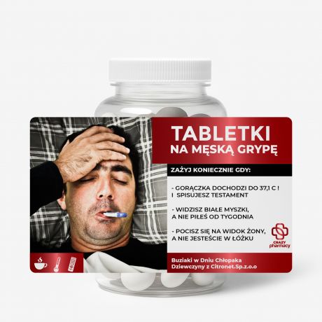 Zestaw prezentowy: mitwki + etykieta do naklejenia DRAMAT FACETA prezent dla chopaka prezent na Dzie Chopaka