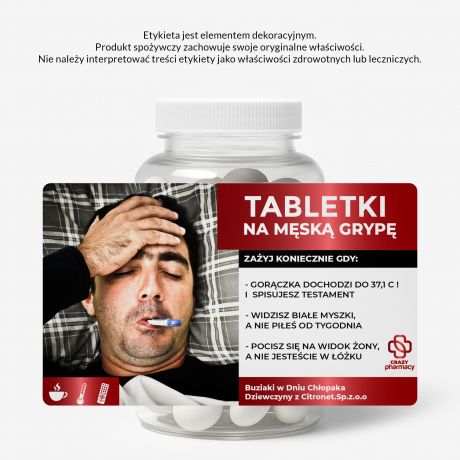 Zestaw prezentowy: mitwki + etykieta do naklejenia DRAMAT FACETA prezent dla chopaka prezent na Dzie Chopaka
