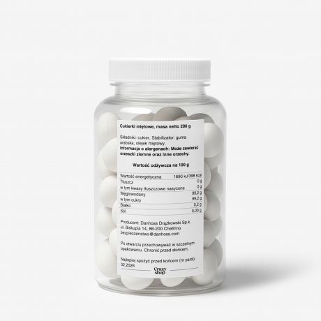 Zestaw prezentowy: mitwki + etykieta do naklejenia ZERO FOCHA mieszny prezent dla dziewczyny cukierki mitowe