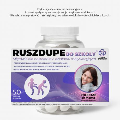 Zestaw prezentowy: mitwki + etykieta do naklejenia ID DO SZKOY upominek dla nastolatkw cukierki mitowe
