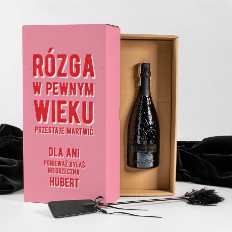 Zestaw Prosecco i pejcz ORYGINALNY PREZENT WALENTYNKOWY DLA NIEJ