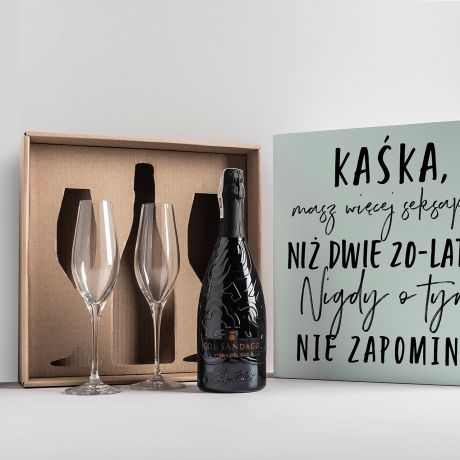 Zestaw Prosecco PREZENT NA 40 DLA NIEJ prezent na 40 urodziny prezent na 40 dla kobiety