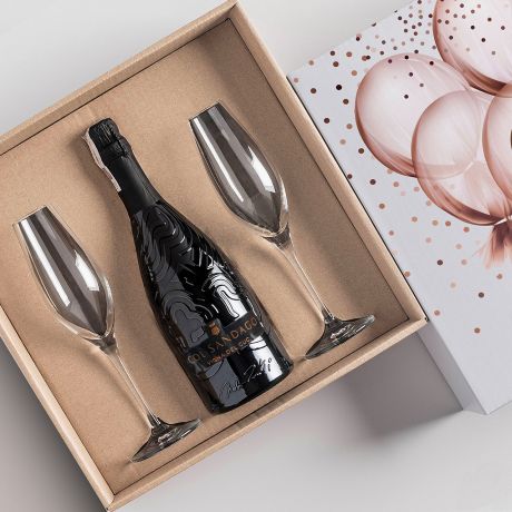 Zestaw prosecco PREZENT NA 60 URODZINY DLA NIEJ prezent na 60 urodziny dla kobiety