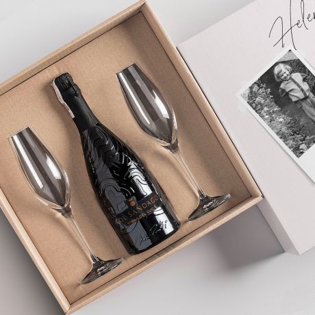Zestaw Prosecco z kieliszkami PREZENT NA 70 URODZINY DLA NIEJ