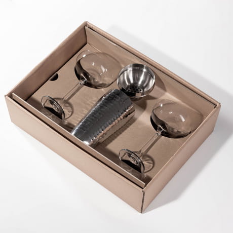 Zestaw dla barmana MIXOLOGY KING shaker z kieliszkami