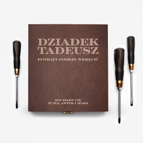 Zestaw rubokrtw w skrzynce ELEGANCKI PREZENT DLA DZIADKA zestaw dla dziadka prezent na Dzie Dziadka