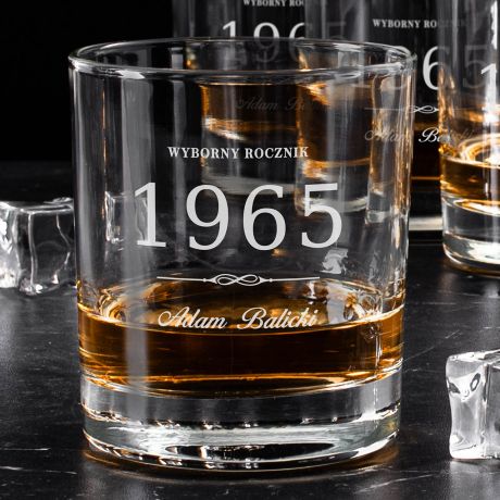 Szklanki grawerowane do whisky WYBORNY ROCZNIK 6szt.