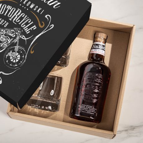 Zestaw whisky ze szklankami PREZENT DLA MOTOCYKLISTY