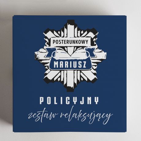 Zestaw whisky ze szklankami PREZENT DLA POLICJANTA elegancki zestaw do whisky zestaw policjanta
