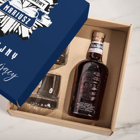 Zestaw whisky ze szklankami PREZENT DLA POLICJANTA elegancki zestaw do whisky zestaw policjanta