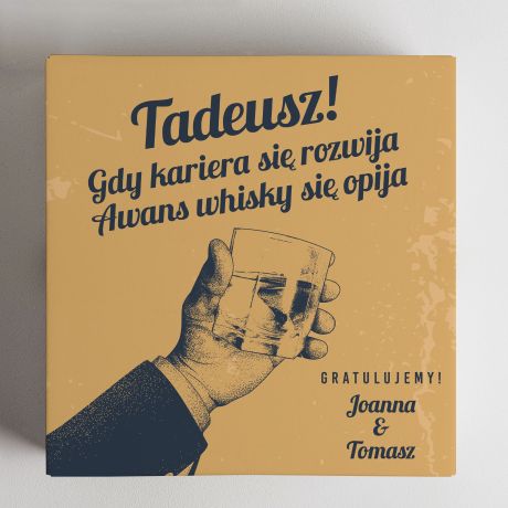 Zestaw whisky ze szklankami PREZENT Z OKAZJI AWANSU