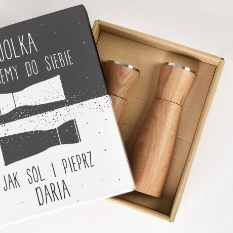 Rczne mynki do soli i pieprzu PRAKTYCZNY PREZENT DLA PRZYJACIӣKI
