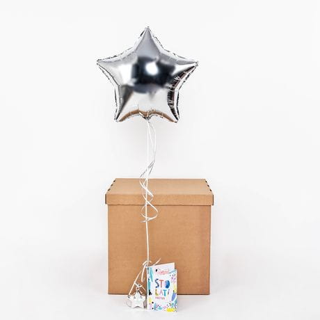 Zestaw balon + kartka PREZENT URODZINOWY