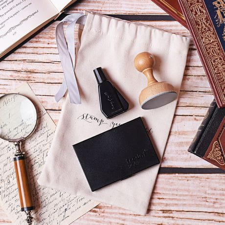 Stempel personalizowany WACICIEL prezent dla czytelniczki - zestaw