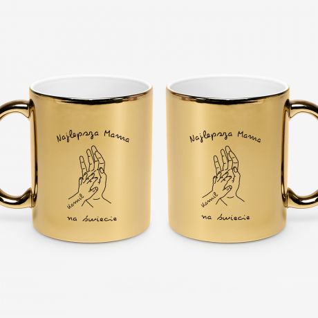 Z�oty kubek na Dzie� Mamy D�ONIE prezent dla mamy kubek dla mamy upominek dla mamy dzie� matki