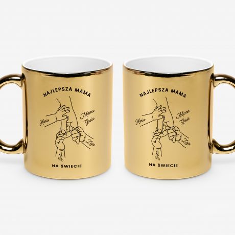 Z�oty kubek na Dzie� Matki NAJLEPSZA MAMA prezent dla mamy dzie� mamy kubek dla mamy upominek dla mamy
