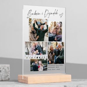 Personalizowana statuetka na DZIE� BABCI I DZIADKA ze zdj�ciami