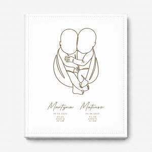Album grawerowany PREZENT Z OKAZJI NARODZIN BLI�NIAK�W