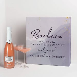 Bellini z kieliszkami PODZIKOWANIA DLA DRUHNY