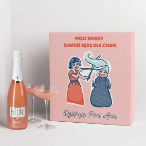 Bellini z kieliszkami PREZENT DLA FRYZJERKI