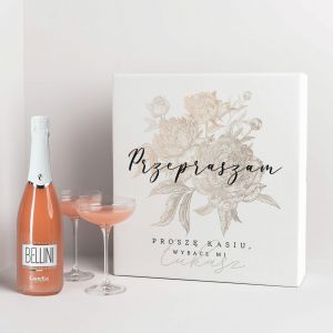 Bellini z kieliszkami PREZENT NA PRZEPROSINY DLA DZIEWCZYNY