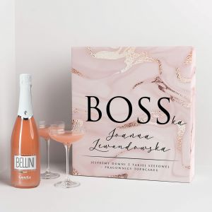 Bellini z kieliszkami PREZENT URODZINOWY DLA SZEFOWEJ