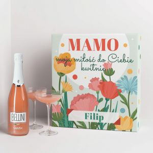Bellini z kieliszkami ZESTAW PREZENTOWY DLA MAMY