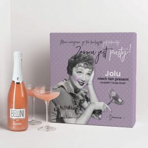 Bellini z kieliszkami ZESTAW PREZENTOWY DLA PRZYJACIӣKI