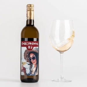 Personalizowane wino na 40 urodziny (NIE)WINNA białe