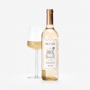 Biae wino dla pary modej NA LUB zamiast kwiatw wino biae alkohol na prezent wino na prezent wino na lub