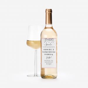 Białe wino KAMIEŃ MILOWY MACIERZYŃSTWA prezent dla młodej mamy