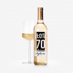 Białe wino na urodziny ZŁOTA 70