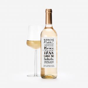 Białe wino personalizowane PODZIĘKOWANIE DLA PRACOWNIKA