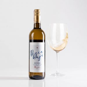 Wino białe półwytrawne PREZENT NA PODZIĘKOWANIE dla koleżanki