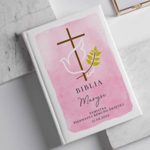 Personalizowana biblia NA KOMUNIĘ dla dziewczynki