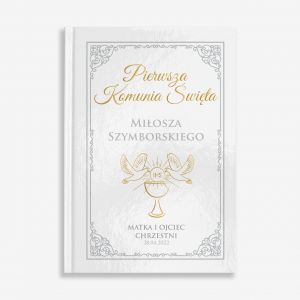 Biblia z imieniem PREZENT NA KOMUNI biblia personalizowana na komuni biblia na komuni prezent komunijny